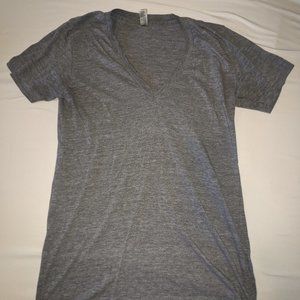 American Apparel 50/25/25 V neck - Unisex - Size small - Color Gray